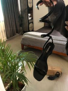 MANGO Croc Strappy Heels