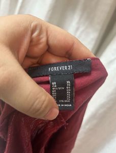 Maroon Sleeveless Top