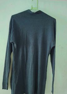 Green V-Neck Knit Dress
