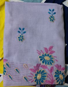 Lavender Colour cotton Saree