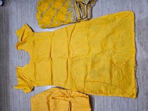 Yellow Embroidered Salwar Kameez