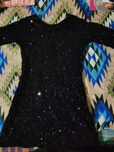 Black Sequin Kurta