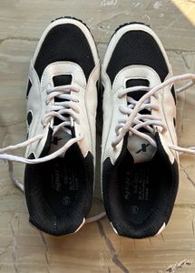 Black & White Sports Shoes
