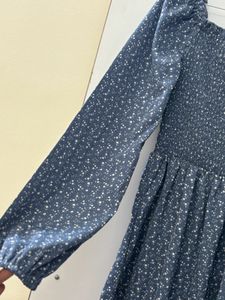 Off Shoulder Urbanic Blue Floral Dress