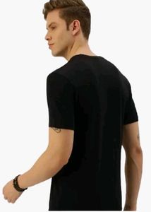Men Solid Round Neck Half Sleeve T Shirt for Me