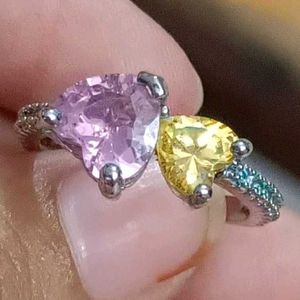 Heart-Shaped Gemstone Ring