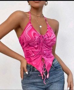 Halter Neck Pink Top