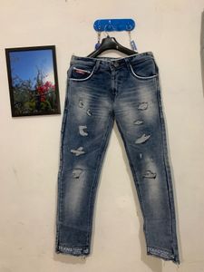 Distressed Denim Jeans