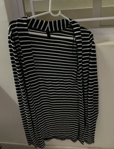 Striped Black & White Cardigan