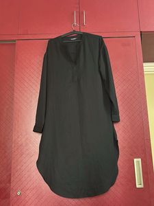 For Xl Size Black Shirtstyle Dress