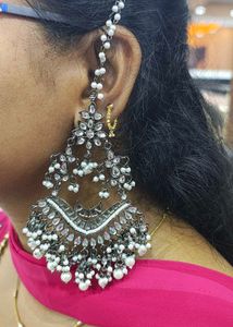 Parinika Earrings With Ear Chains