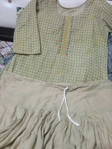 Green Printed Salwar Kameez