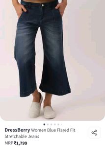 Flaired Fit Stretchable Jeans From Dressberry
