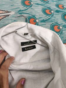White Pure Linen Shirt