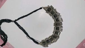 Boho Silver-Tone Statement Necklace
