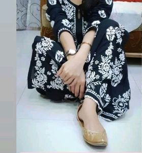 Chikankari Kurti And Palazzo