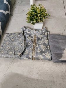 Look New Grey Kurta Set