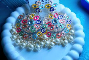 Colorful Kundan Earrings