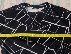 Shein Black And White Crop Top For Women