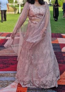 Pink Lehnga Choli Set With Dupatta!!