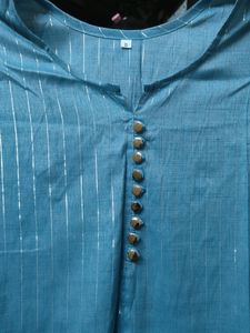 Sky Blue Striped Kurti