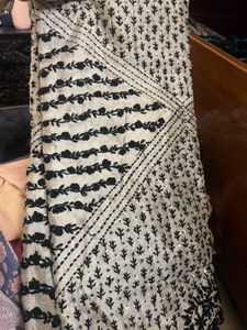 Hand Embroidered silk Dupatta