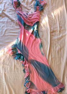 Aesthetic NEWME y2k vintage ruffle dress