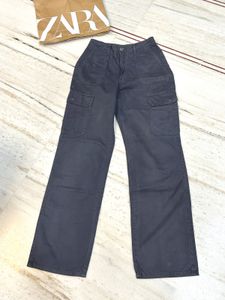 ZARA High Rise Cargo Pants