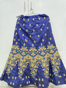 Blue Lehenga Choli With Golden Embroidery