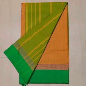 Elegant Green &amp; Gold Saree