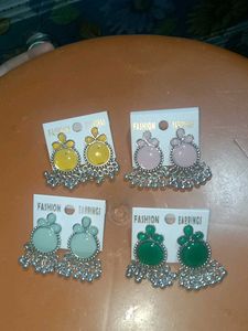 Colorful Jhumka Earrings Set