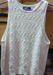 White Knit Tank Top