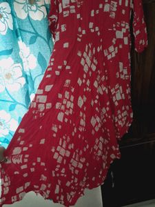 Red Colur Full Lenght Dresss