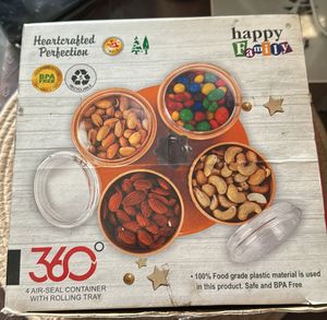 4 Air Seal Container With Rolling Tray