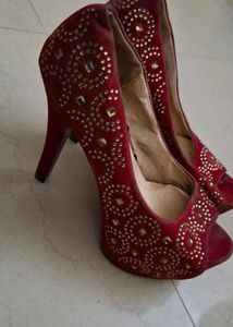 Red Platform High Heels