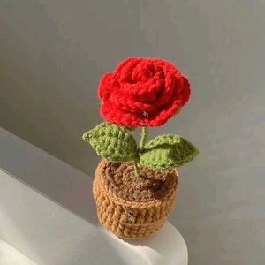 Crochet Rose Basket