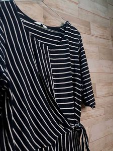 Striped Wrap Top