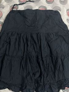 Embroidered Black Skirt