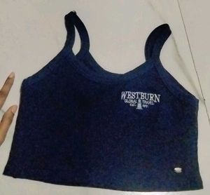 Cute Blue Crop Top