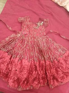 Red Net Frock