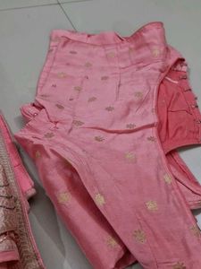 Pink Designer Saree With Blouse