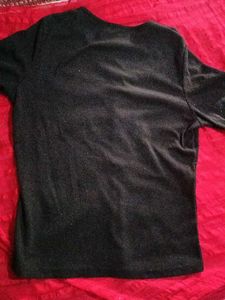 Black Button-Down Top
