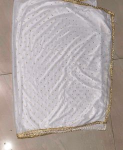 White & Gold Dupatta