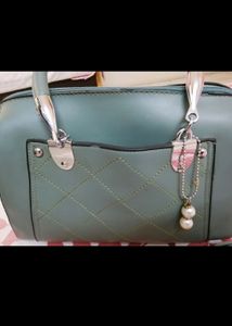 Teal Quilted Satchel