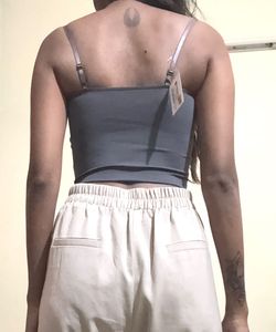 Gray Strappy Bodysuit