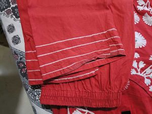 Elegant Red Embroidered Kurta set