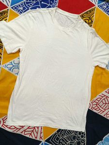 White Plain Tshirt For Men