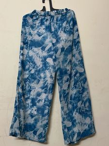 Blue Tie-Dye Palazzo Pants