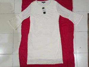 FIG White Textured Dress | New With Tag🏷 | Size L