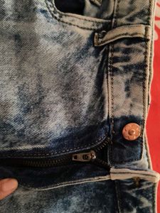 Acid Wash Cargo Jeans